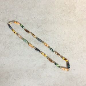 Colorful variegated bead necklace
